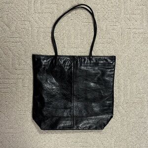 Latico Elegant Black Leather Tote Bag